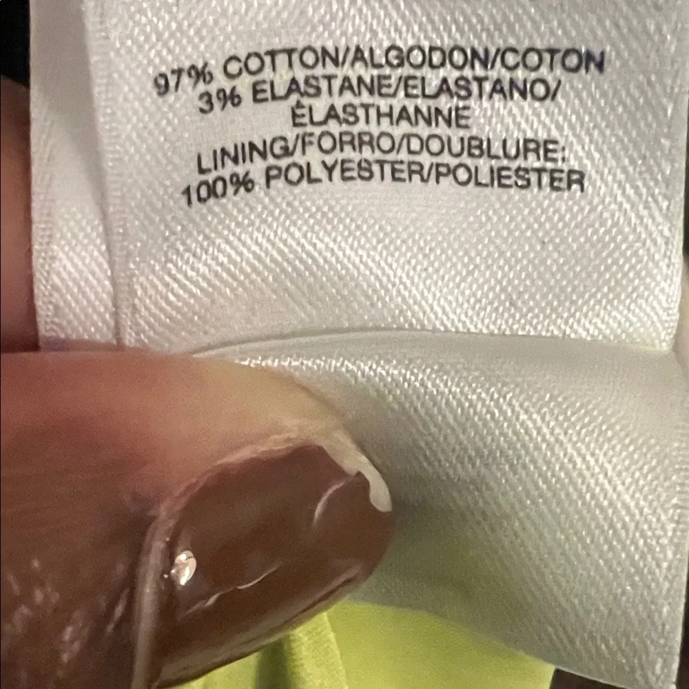 Anne Klein Lime Green and White Floral Dress - Picture 2 of 2